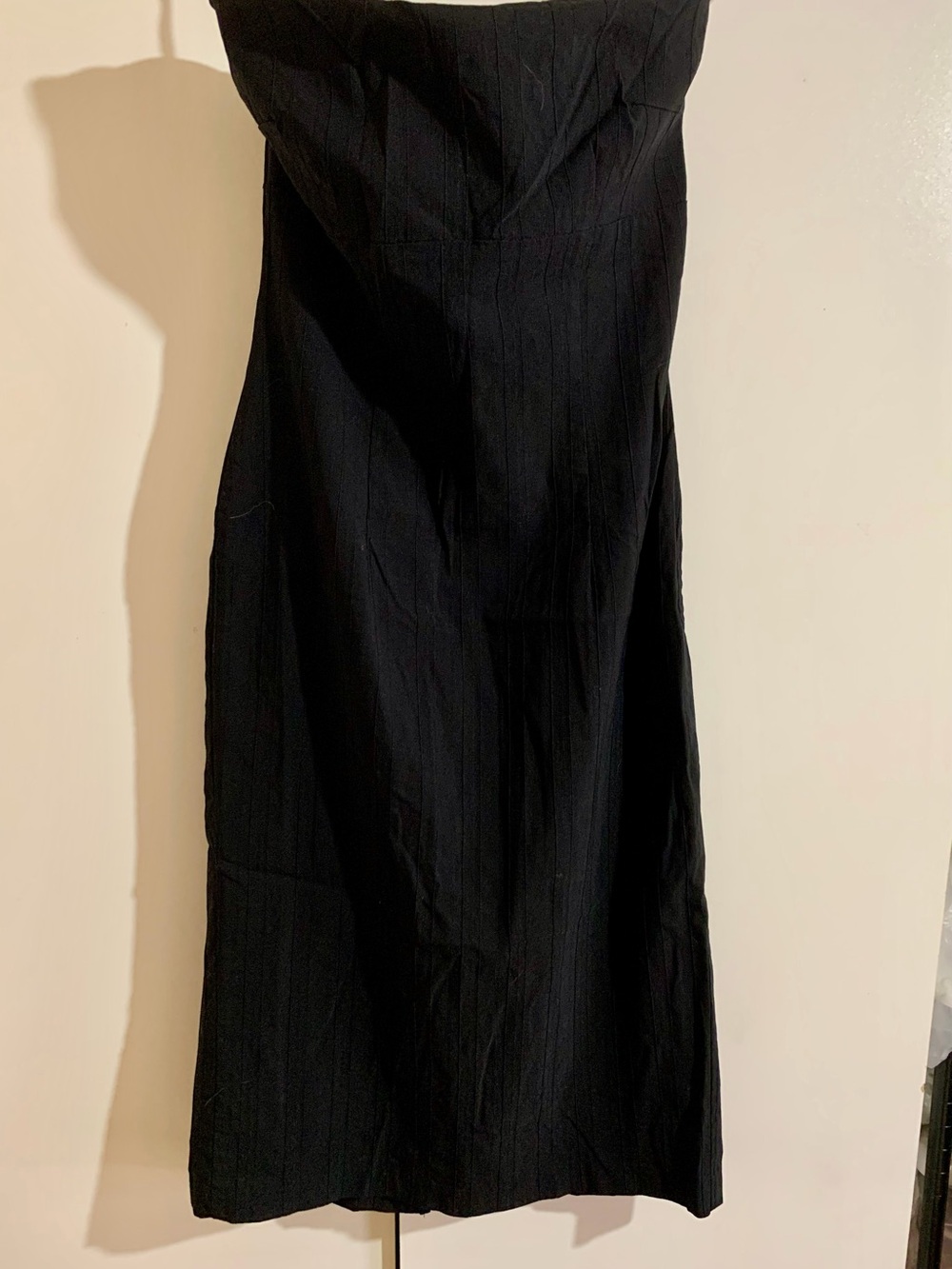 Classic Strapless Black Midi Dress #19